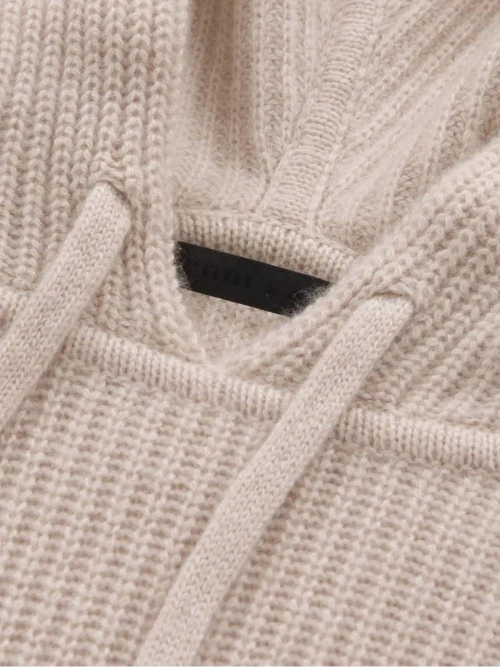 EUC Jenni Kayne Cashmere Fisherman Hoodie Oatmeal Medium - Picture 11 of 12